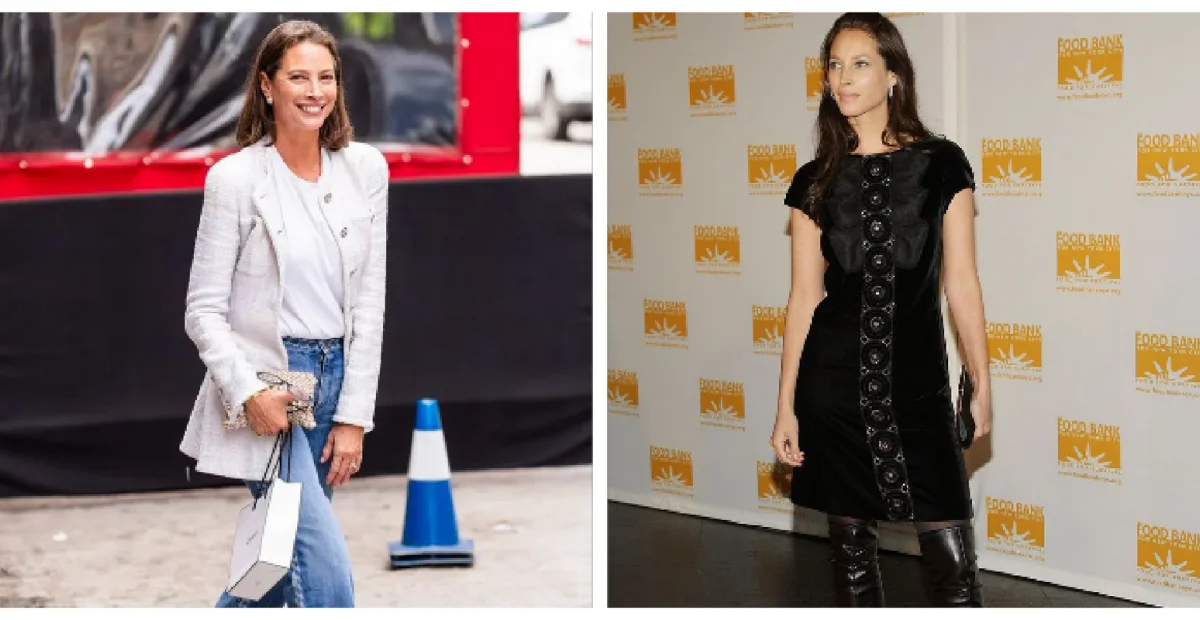 Christy Turlington dressed looking pretty and elegant.