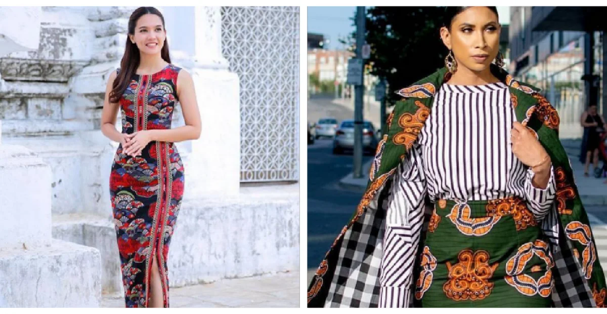 Elegant white women dressed in Ankara Styles.