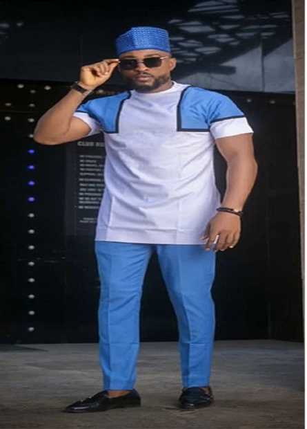 Contracting colors men fashion style