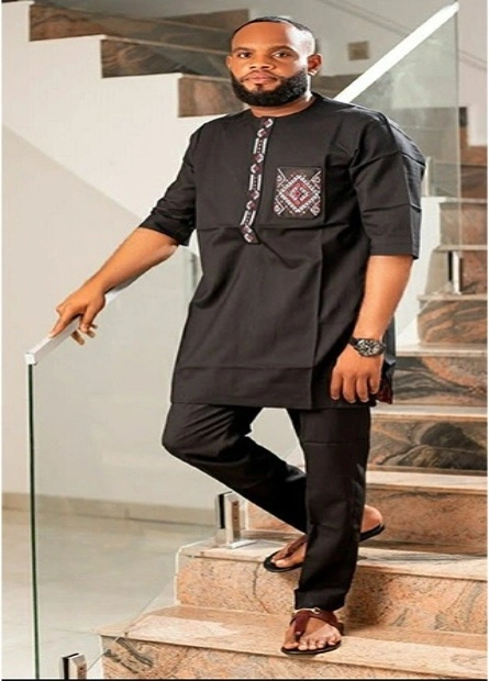 Embroidery black fashion wear